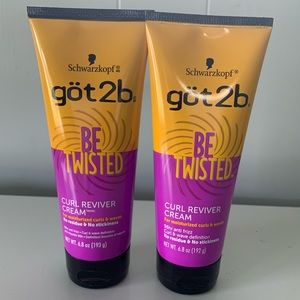 (2) Bottles Schwarzkopf Got2b Twisted Curl Reviver Cream